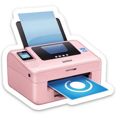 Light Pale Pink  Brother Scanner and Prionter sticker
