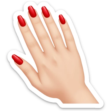 manicure hand with five fingers sticker