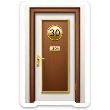 hotel room number 309 in Japanese sticker