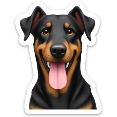 Beauceron dog happy sticker