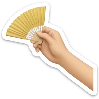 Hand fanning myself sticker