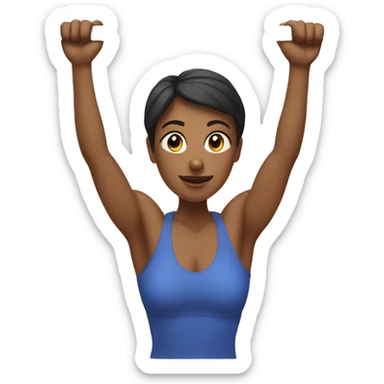 woman doing pull-ups sticker