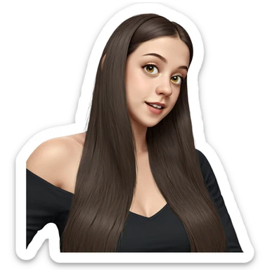 realistic portrait of girl sticker