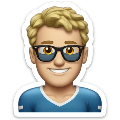 Jonathan Toews wearing glasses as beach bum sticker