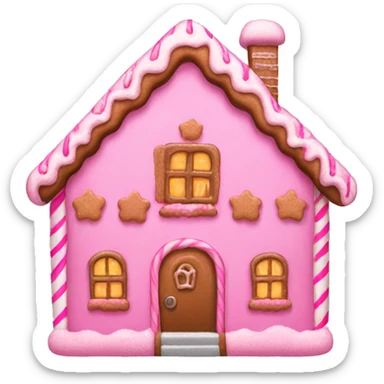 Pink gingerbread house  sticker