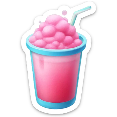 Pink slushie sticker