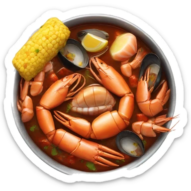 Seafood boil with stew sauce sticker