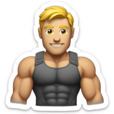 muscled it guy sticker