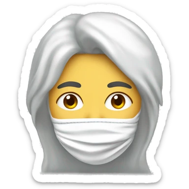 Rizada blanca con lunar serca de la boca y pestañas  sticker