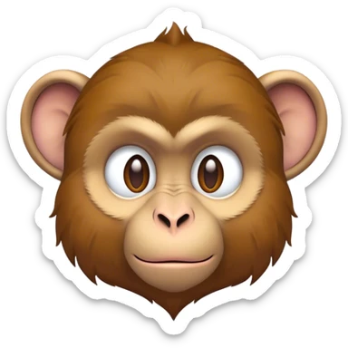 warrior-cats fanart style monkey macaca macaque character sticker