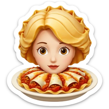 Female stuffed shell sticker