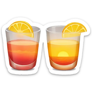 Tequila and sunrise sticker
