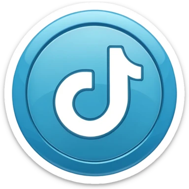 le bouton, vérifie TikTok en bleu sticker