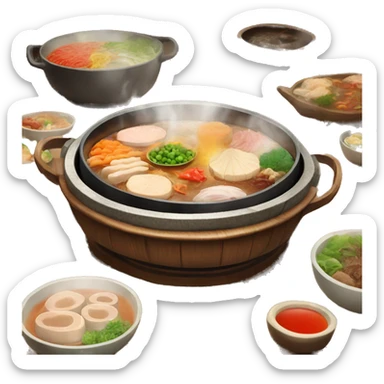Hotpot inside of the table (very Chinese style) sticker
