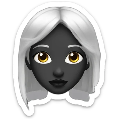 goth girl face with weapons sticker