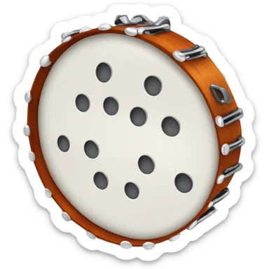 tambourine with metal jingles sticker