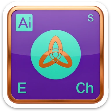 Generate 8 unique emoji-style icons representing chemical element tiles, atomic symbols, colorful science grid blocks, and laboratory chemistry themes. sticker
