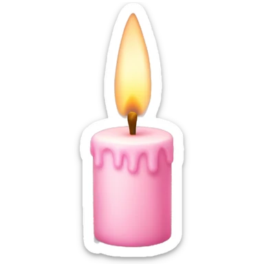 light pink candle sticker