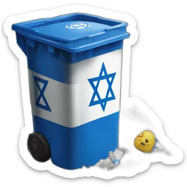 Israel flag in the trash sticker