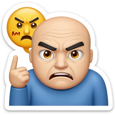 the Text "mopo" at top and an angry man sticker