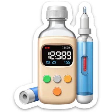 insulina e medidor de glicose sticker