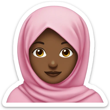 Hijabi with abaya pink sticker