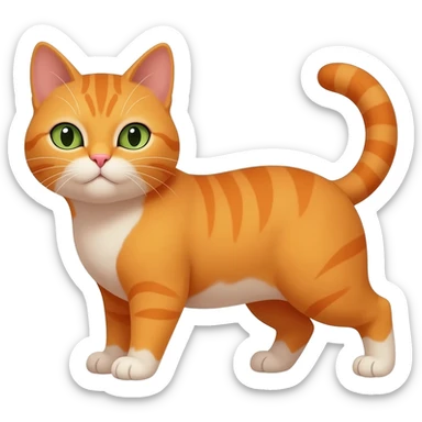 Cat orange sticker