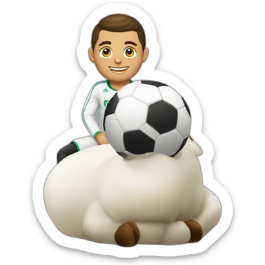 ronaldo assis sur une chevre sticker