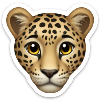 panter heart sticker