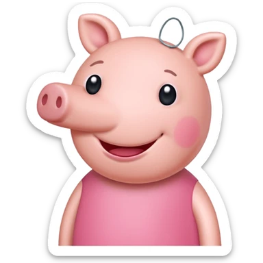 Peppa Pig smiling sticker