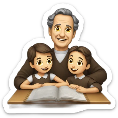 don bosco teaching 3 kids sticker