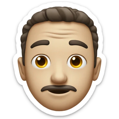 squinted eyes looking to the side sticker