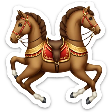 Vintage circus horse sticker