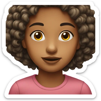 realistic portrait of girl pretty sticker