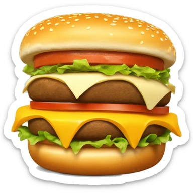  ultra super duper cheese burger (100000000 cheese of on a cheese  burger) sticker