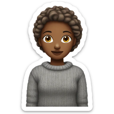 Girl with sweater  sticker