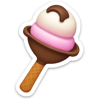 neopolitan ice cream scoop sticker