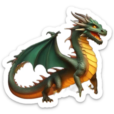 Dragon crache feu sticker