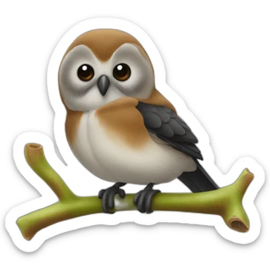 Écureuil noir avec une noisette sticker