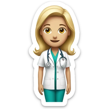 nurse with stethoscope sticker