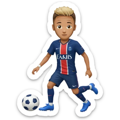 Nry dribbling a ball With a psg Shirt on in 2018 sticker