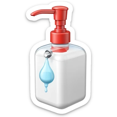 foam pump bottle object icon, soap dispenser with foam on top, glossy plastic, 3D cartoon, mobile game icon style, centered, clean background, no text, no watermark
 sticker