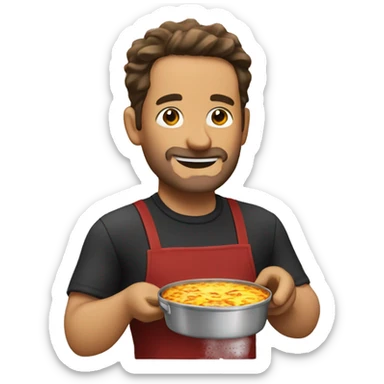 tony making lasagne  sticker