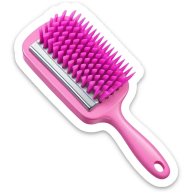 hair brush pink sticker
