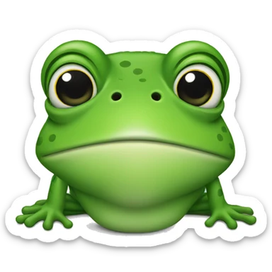 frog emoticon green sticker