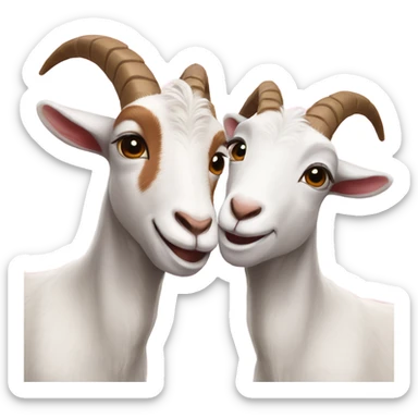 2 goats in love sticker