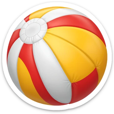 beach ball, simple, bright colors sticker