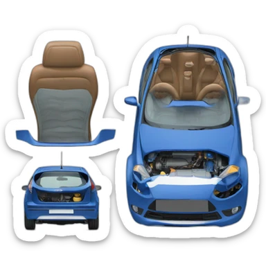 car ford focus 1999 in blue five doors sticker