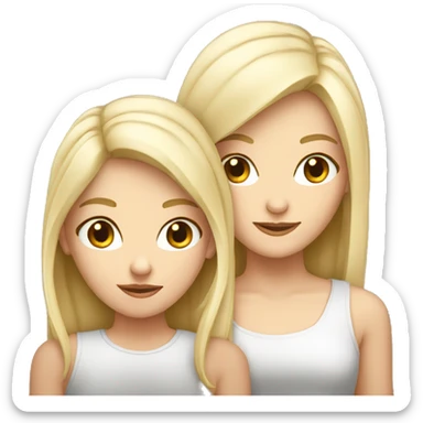 two white girls with the back pointing towards me sticker