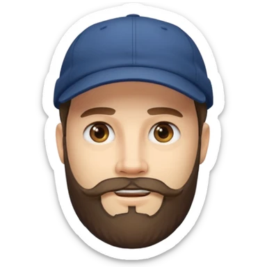 As un señor con barba y gorra sticker